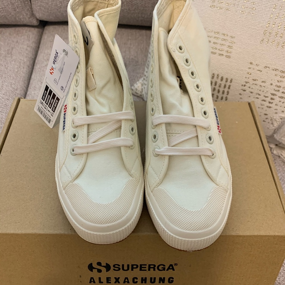 Superga X Alexa Chung White High Tops